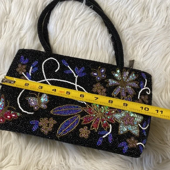 [ Vintage ] Floral Beaded Purse - Picture 14 of 15